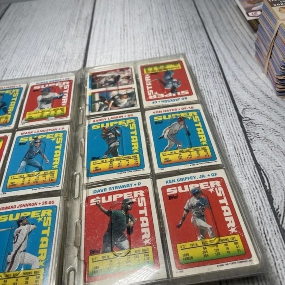 Vintage 1990 Topps Super Star Baseball Cards Lot Ken Griffey Jr Barry Larkin Bo